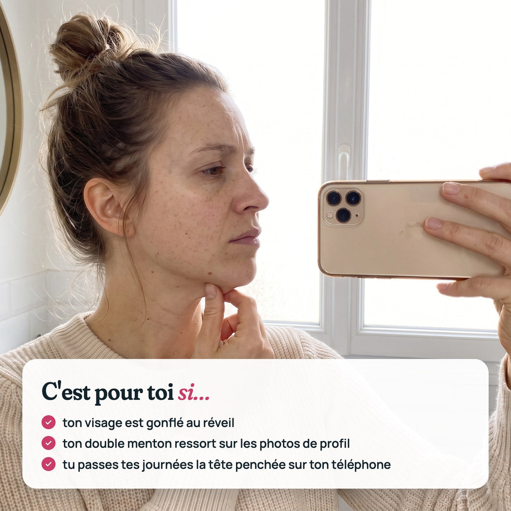 Pour qui est la crème Sérac : visage gonflé, double menton, cou du téléphone